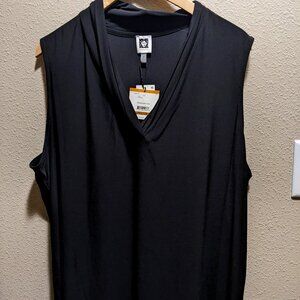 Anne Klein Pleated V Neck